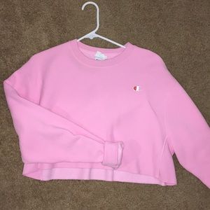 Cropped champion crewneck
